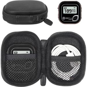CaseSack Golf Course GPS Case Compatible with GOLFBUDDY Voice 2S+ Talking GPS Rangefinder, Voice, Voice 2, Bushnell NeoGhost, Garmin 010-01959-00 Approach G10 (Black)