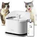 PETLIBRO Multi Cats Water Fountain, Dockstream RFID Smart APP Monitoring Cat Fountain x2 Collar Tags, Large Capacity 101oz/3L Pet Water Fountain, 2.4G Wi-Fi Automatic Cat Water Dispenser, Pump-Free