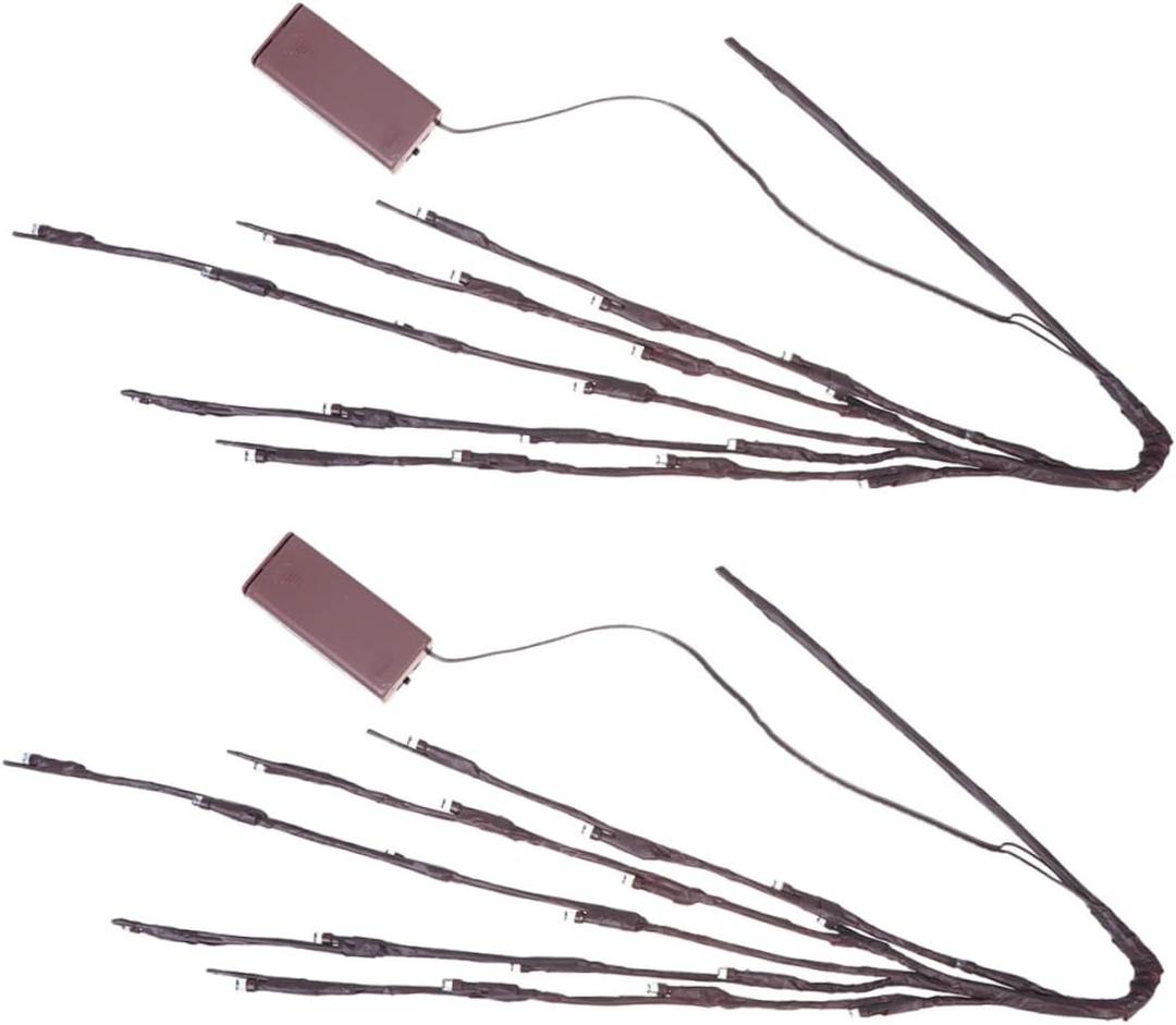 BUGUUYO 2pcs Lighted Branches Led Faux Twigs for Vase Decor Energy Saving High Brightness Luminous Branches for Weddings Christmas Parties and Home Decoration