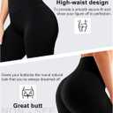 Bluemaple High Waisted Leggings for Women - Tummy Control Pants Non See Through Workout Soft Yoga Pants for Running Plus Size (Black)