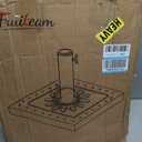 FRUITEAM 22lb Umbrella Base,15" Square Patio Umbrella Stand Weight,Heavy Duty Market Table Umbrella Base Stand for Outdoor and Yard(Black)