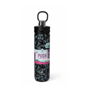 Manna™ Push™ Stainless Steel Bottle - Black
