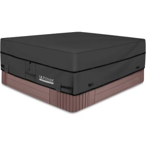ULTCOVER Waterproof 600D Polyester Square Hot Tub Cover Outdoor SPA Covers 72 x 72 inch Black