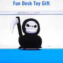 Grim Reaper Decor Ghost Face Toys, Unsinkable Ship Boat in a Bottle Box, Boat Merch Acrylic Ship Fluid Drift Bottle Decorations Desk Ornament Decor for Fans Boys Girls Gifts (Black)