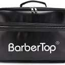 Large Barber Hairdresser Bag, Hairstylist Traveling Bag Shoulder Strap, Barber Carrying Bag Barber Supplies Storage Bag for Clippers, Scissor, Blow Dryer & Various Hair Cutting Tools (Black)