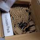 Cordless Bamboo Roman Shades for Windows, 100% Blackout Backing Fabric for Light Blocking, 22" W  64" H - Papara Carbon