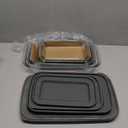 8Piece Deep Glass Baking Dish Set with Plastic lids,Rectangular Glass Bakeware Set with Lids, Baking Pans for Lasagna, Leftovers, Cooking, Kitchen, FreezertoOven and Dishwasher, Gray