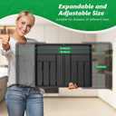 Large Silverware Drawer Organizer, Expandable From 21 to 36 Inches With 14 Slot, BPA Free Plastic Utensil Tray for Kitchen, Adjustable Flatware and Cutlery Holder for Spoons Forks Knives, Black