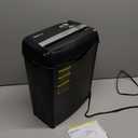 Amazon Basics 6 Sheet Cross Cut Paper and Credit Card Home Office Shredder with 3.8 Gallon Bin, Black