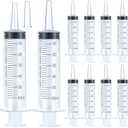 60ml Syringe for Liquid, Oral, Scientific Labs, Measurement, Dispensing, Catheter Tip with Cap- 10 Pack 60ml Syringes