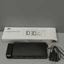 Netzu Projection Clock for Bedroom Ceiling, Alarm Clocks with 180 Rotatable Projector, Date Temperature and Weekday, Manual DST, 5 Brightness, 10 Ringtones, 4 Volumes and Snooze (Black)