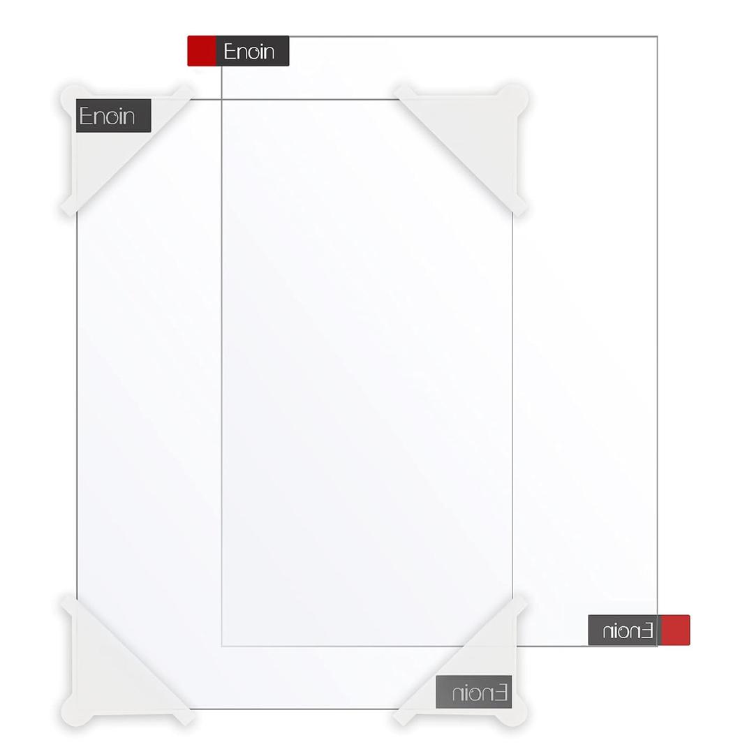 Enoin 2pcs 12 x 16 Inch Clear Acrylic/Plexiglass Sheet 0.060" 1/16 Inch Thick, Plastic Sheet Transparent Board Panel for Glass, DIY Project,Picture Frame, Paintings, Art Craft
