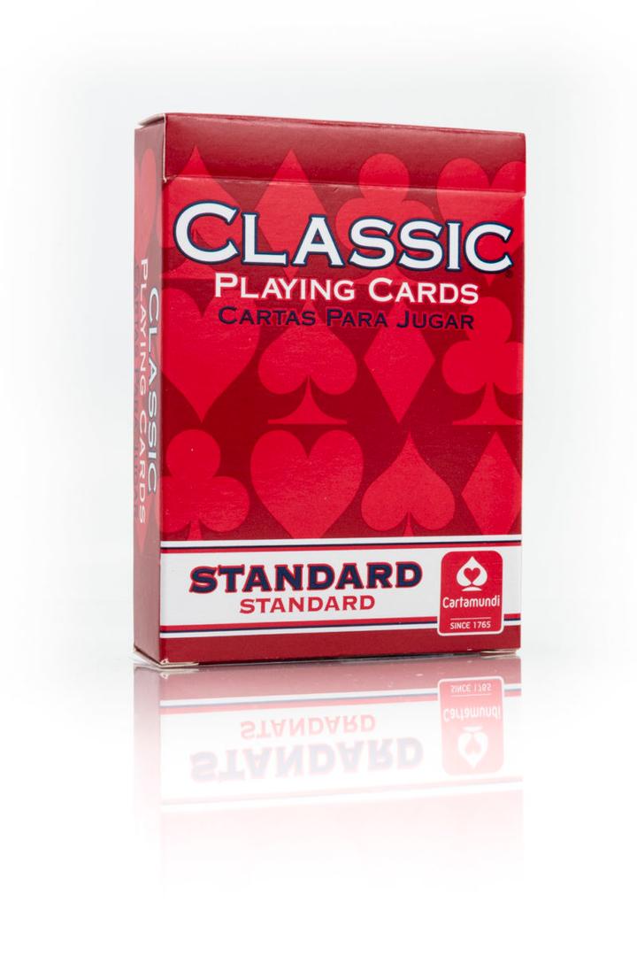 Cartamundi Poker Playing Cards, Red, Pack of 5