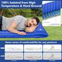 HiiPeak Double Sleeping Pad Self Inflating 3" Extra-Thick for 2 Person with Pillow Built-in Foot Pump Inflatable Sleeping Mat for Backpacking, Hiking, Traveling, Tent, Camping Mat (Single Blue)