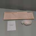 Wireless Keyboard and Mouse for MacBook, Vivefox Pink Rose Wireless Keyboard with Phone Holder, USB A & Type C Receiver, Full-Size Combo for Mac, MacBook/Air/Pro Windows PC Computer