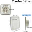 Adjustable Dryer Vent Cover Outside 4'' to 5'' to 6'' Plastic Louvered Dryer Vent Covers for Wall Airflow Vent Dryer Cover with 16 Screws, White(2Packs)