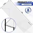 Sliner 8 Pcs 24 x 60 Inch Wire Shelf Liner Clear Plastic Waterproof Liners for Organizing Metal Rack Shelves, Kitchen Cabinets, Cupboard, Pantry