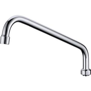 14 Inch Swivel Spout Replacement for Commercial Sink Faucet Stainless Steel Add-on Swing Nozzle Replacement Kit for 1 or 2 Bay Compartment Sinks Chrome Finish (G 3/4")