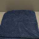 MIULEE Pack of 2 Decorative Throw Pillow Covers 18x18 Inch Soft Boho Striped Textured Corduroy Pillow Covers Modern Farmhouse Home Decor for Couch Bed Sofa Living Room Blue