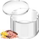 Acrylic Salt Cellar Clear Salt Container with Magnetic Swivel Lid, Salt and Pepper Holder, 6 Ounce Capacity Sugar Bowl, Salt Storage Box for Countertop