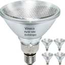 PAR38 Flood Light4 Pack PAR38 Halogen Flood Light Dimmable 80W 120V High Brightness 1500LM Equivalent 100W Halogen Light Bulbs, PAR38 Bulb with E26 Base,2800K Warm White Ideal for Indoor/Outdoor