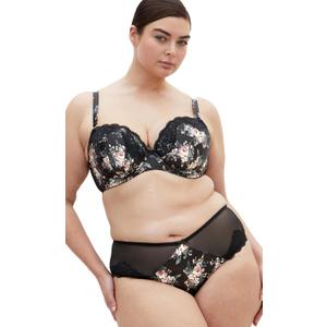 City Chic Plus Size Panties, Romy Print Shorty (18-20 Plus, Black Floral)