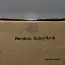 3 Tier Bamboo Spice Rack, Spice Rack Organizer, Seasoning Jars Rack Shelf Spice Organizer for Kitchen Counter or Wall Mounting, Spice Storage Holder with handles, Jars Not Included,Natural