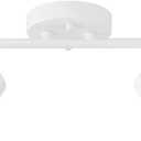 Globe Electric 57011 4-Light Track Lighting, Matte White Finish, Adjustable Cylindrical Heads, GU10 Base, Dimmable, Modern Low-Profile Design