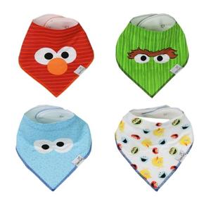 Copper Pearl 2 Pack Soft Cotton Baby Bibs for Drooling and Teething, Absorbent Drool Bibs for Baby Girl and Boy, Adjustable to Fit Newborns to Toddlers, Tons of Styles (Elmo)