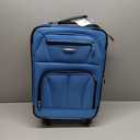 Rockland Pasadena Softside Spinner Wheel Luggage, Blue, Carry-On 20-Inch