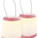EXTRASTAR 2 Pack LED Battery Operated Lights, Portable LED Tent Lantern, IPX4 Water Resistant, 3 Modes for Backpacking Camping Hiking Emergency Light, Lamp for Outdoor and Indoor