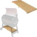 Iron Forge Tools Pellet Grill Storage Shelf - Compatible with Traeger Pro 34 - Real Wood Bamboo Slat Shelf for Smoker Pellet Storage Grill Bin Accessories