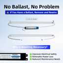 hykolity 20 Pack 5CCT 4FT LED T8 Ballast Bypass Type B Light Tube, 18W, 3000K/3500K/4000K/5000K /6500K Selectable, Single or Double End Powered, 2400lm, T8 T10 T12 Tube Light, 120-277V, UL, FCC