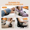 3-in-1 Electric Lumbar Support Pillow for Bed and Chair, Triple Fusion Back Massager with Heat, Vibration & Traction, Designed for Lower Back Comfort and Spine Support