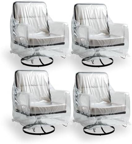 IndigoTempest9 Outdoor Swivel Lounge Chair Cover, Waterproof Chair Covers, Patio Rocking Chair Covers for Outdoor Furniture,Transparent (4Pack-30'' W x 34" D x 38" H)