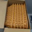 Eccliy 6 Pack Wicker Bread Baskets 15.8 Inch Woven Serving Basket for Gifts, Poly Wicker Storage Rectangle Rattan Display Trays for Bread Food Vegetables Fruit Snacks Tabletop Restaurant Home