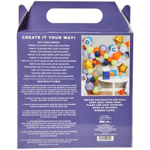 C.R. Gibson CBGL-25507 Out of This World Balloon Garland Kit Party Decorations, Balloon Sizes Vary, Multicolor, 82 Pieces