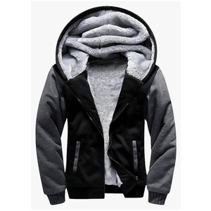 GEEK LIGHTING Boys Sherpa Lined Hoodie Kids Fleece Sweatshirt Full Zip Hooded Jacket M