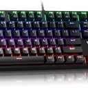 wegear Mechanical Gaming Keyboard with Blue Switch, 104-Key Full Size RGB Backlit Wired Keyboard11 Modes, Anti-Ghosting, Double-Shot ABS Keycaps, Lighted Computer Key-Board for PC Windows-Black