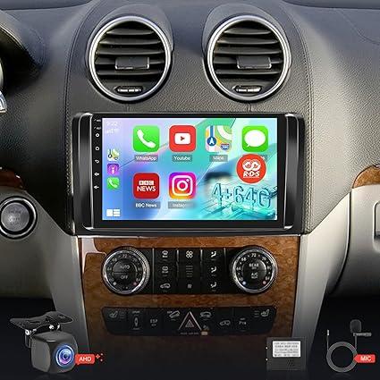 [4+64G] Car Radio for Mercedes Benz GL ML W164 X164 ML350 ML500 ML280 GL320 GL350 GL450 2005-2011 with Carplay&Android Auto, 9 inches Android Touchscreen Stereo, 32 EQ Audio/Bluetooth/FM RDS/SWC