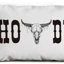 huester Western Pillow Covers 12x20, Western Throw Pillows Cases, Cow Skull Howdy Sign Pillows Decorative Throw Pillows Cover, Western Cow Bull Skull Home Bedroom Living Room House Decor