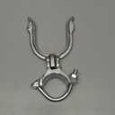 Chain Link Fence Gate Fork Latch - Commercial Heavy Duty - Malleable - Galvanized Gate Latch with Hole for Padlock (1-7/8" x 2-7/8")