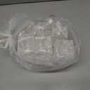 Meanplan 24 Pcs Flower Napkin Rings Clear Acrylic Napkin Holder Rings Bulk Square Flower Bud Vase Combo for Wedding, Birthday Banquet Table Decor, 1.77 x 1.97 Inch