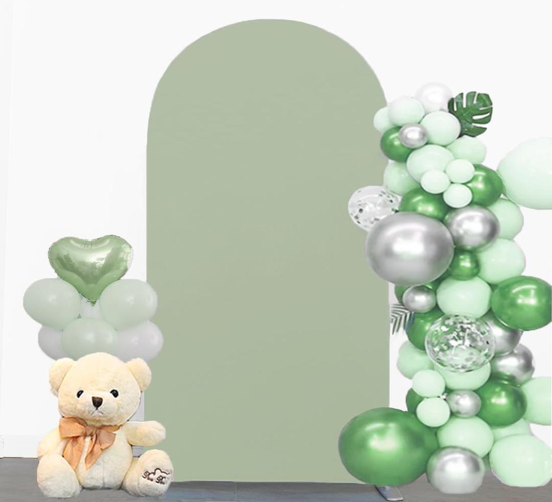 7.2FT Sage Green Wedding Arch Cover, Sage Green 7.2FT Arch Backdrop Cover, Arch Backdrop Covers, Chiara Covers for Wedding Birthday Party Celebration Decor