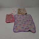 Tatuo 4 Pcs Dog Blanket for Pet Puppy Teething Toys Paw Print Fleece Blanket for Pet Cat Soft Warm Sleep Mat Guinea Pig Cage Mat(Small(24 x 16 Inch),White, Coffee, Pink, Purple)