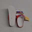 FUNKYMONKEY Women's Comfort Slides Double Buckle Adjustable Plastics Flat Sandals (7, Rainbow Digital Printing/Xpz)