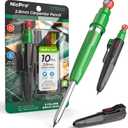 Nicpro 7-in-1 CP5000 Magnetic Carpenter Pencils with Sharpener, 2.8mm Construction Mechanical Pencil+10 Refill, Deep Hole Marker for Construction, Woodworking Pencil, Carpenter Tools for Marking