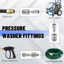 Pressure Washer Quick Connect 3/8 Inch,Stainless Steel Male and Female 3/8" NPT Thread Quick Connect Hose Fittings Adapter, 8 Pieces