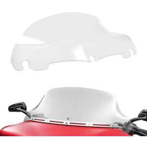 Motorcycle 9 inch Wave Windshield Windscreen Fit for Harley Touring Street Glide FLHX Electra Glide FLHT Ultra Limited FLHTK Tri Glide FLHTCUTG 2014-2025(Clear)