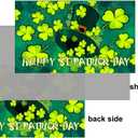 2 x Happy St Patricks Day Hat Clover Shamrock Flags 3x5 Outdoor Double Sided- Lucky Flag 3 Ply Heavy Duty with Brass Grommets for Holiday Outdoor Outside